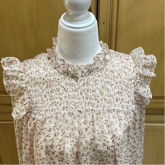 (SOLD) J.ING Delilah Cream Floral Blouse - Picture 4 of 5